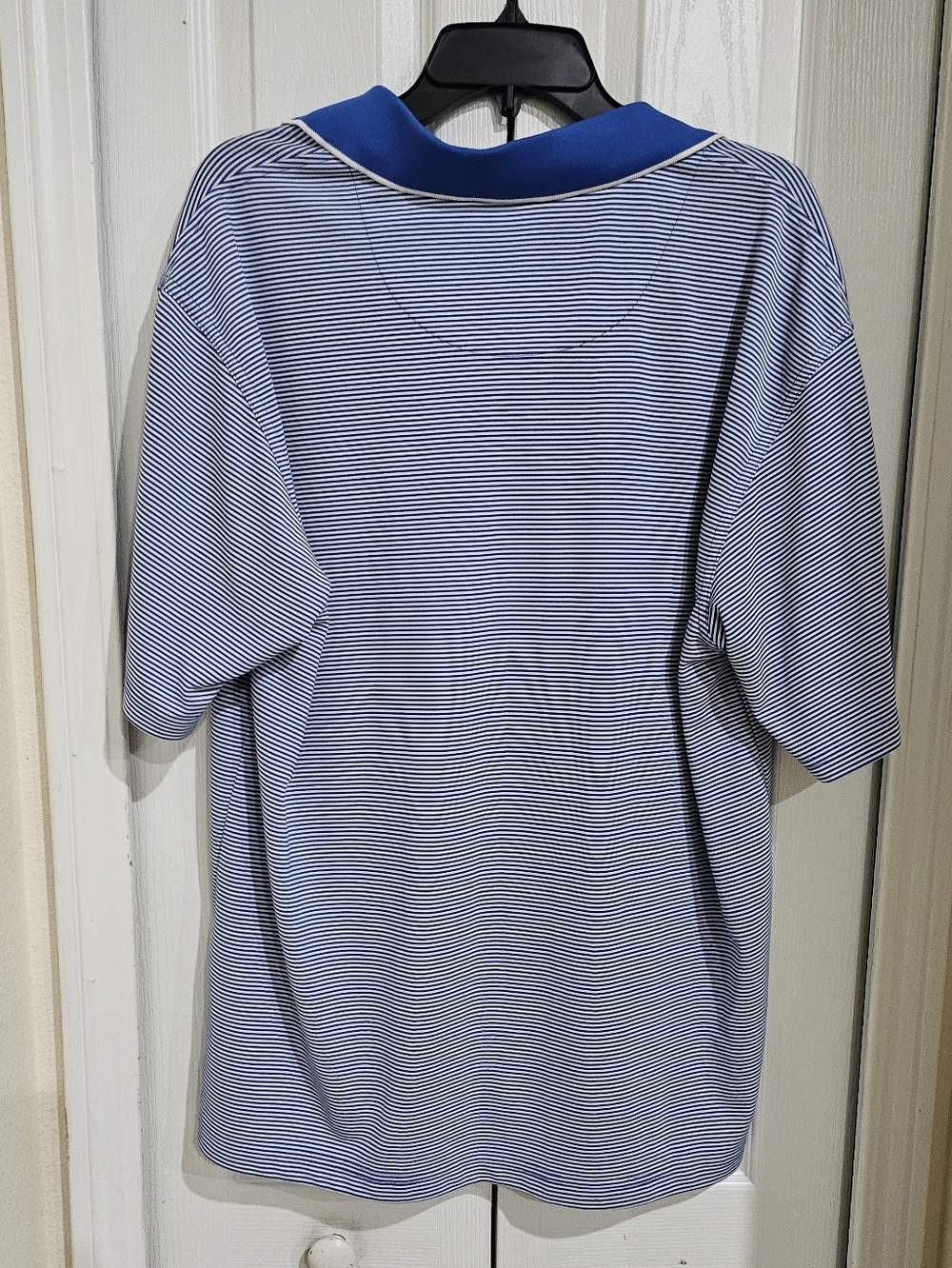 Champions Tour Golf Polo Shirt Mens XL Blue Striped Performance Short Sleeve . - Picture 8 of 9